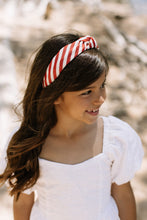 Load image into Gallery viewer, Scarlet Stripe Women's Knotted Headband
