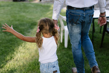 Load image into Gallery viewer, Scarlet Stripe Petite Hair Bow
