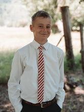 Load image into Gallery viewer, Scarlet Stripe Boys Tie
