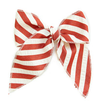 Load image into Gallery viewer, Scarlet Stripe Darling Hair Bow
