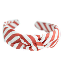 Load image into Gallery viewer, Scarlet Stripe Women's Knotted Headband
