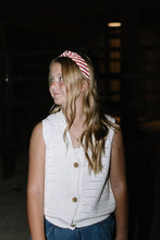 Load image into Gallery viewer, Scarlet Stripe Women's Knotted Headband

