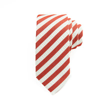Load image into Gallery viewer, Scarlet Stripe Men's Tie
