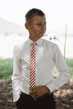 Load image into Gallery viewer, Scarlet Stripe Youth Tie

