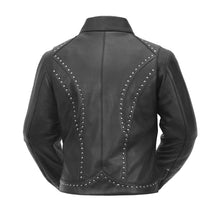Load image into Gallery viewer, Scarlett Star - Womens Motorcycle Leather Jacket
