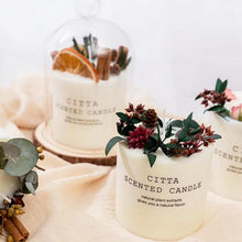 Load image into Gallery viewer, Scented Candle Gift Box With Tray Cover Soy Wax Candle New Year Gift Creative Glass Romantic Scented Candle  Balancing Healing Candle Natural Soy Wax White Natural Scented Purifying Candle for Aromatherapy

