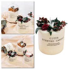 Load image into Gallery viewer, Scented Candle Gift Box With Tray Cover Soy Wax Candle New Year Gift Creative Glass Romantic Scented Candle  Balancing Healing Candle Natural Soy Wax White Natural Scented Purifying Candle for Aromatherapy
