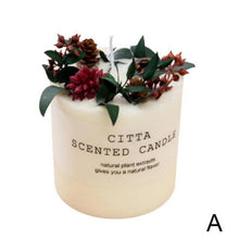 Load image into Gallery viewer, Scented Candle Gift Box With Tray Cover Soy Wax Candle New Year Gift Creative Glass Romantic Scented Candle  Balancing Healing Candle Natural Soy Wax White Natural Scented Purifying Candle for Aromatherapy
