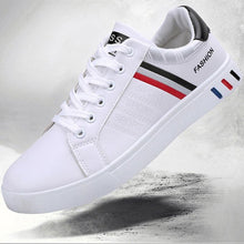 Load image into Gallery viewer, School Casual Leather Mens Sneakers Fashion Flat Outdoor Sneakers Classic Sports Flat Low Top Sneaker Lace-up Fashion Walking Jogging Non Slip Athletic Comfortable Mens Sneakers
