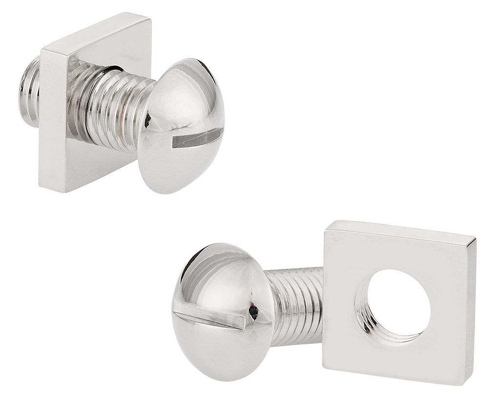 Screw and Nut Bolt Silvertone Cufflinks