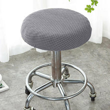 Load image into Gallery viewer, Seat Chair Slipcover Thickened Round Chair Cover Bar Stool Cover Elastic Stretchable Polyester Round Washable Stool Cushion Home Jacquard Bar Stool Covers Stretch Round Chair Seat Cover Chair Seat Slipcovers

