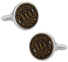 Load image into Gallery viewer, Seattle Transit Token Cufflinks
