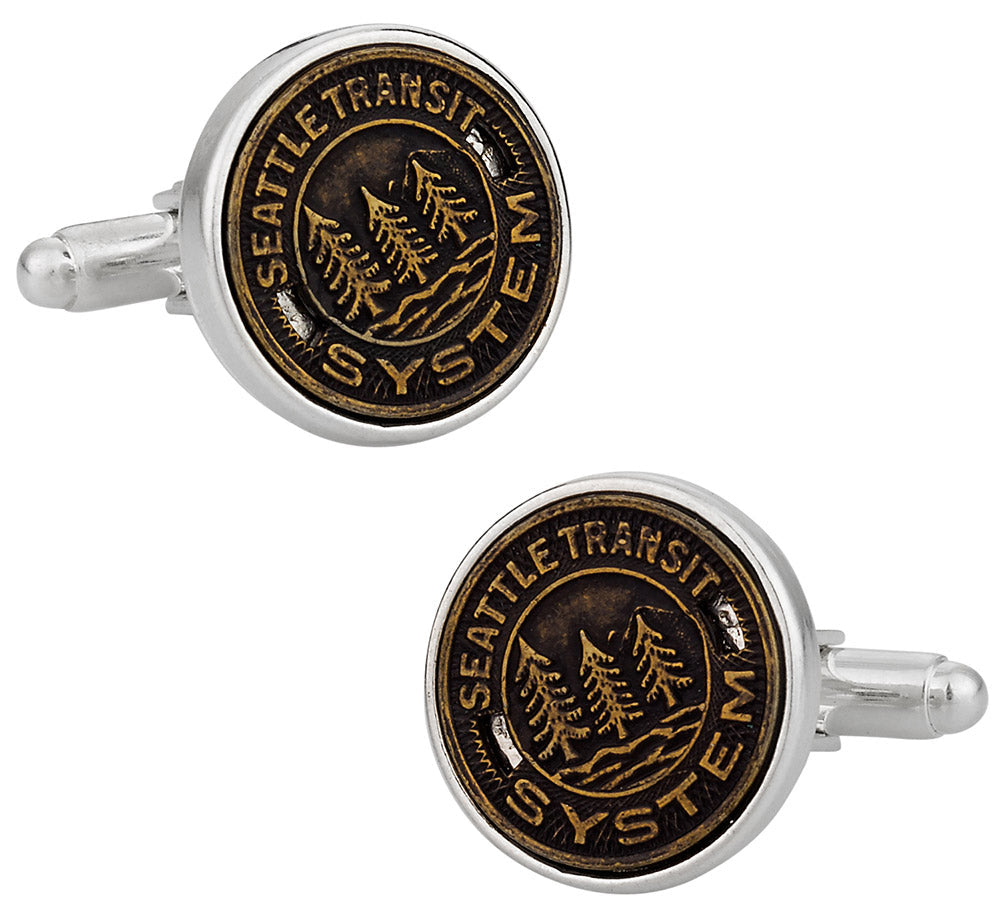 Seattle Transit Token Cufflinks