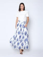 Load image into Gallery viewer, See-Through Plant Print Flare Skirt with Lining
