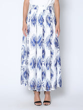 Load image into Gallery viewer, See-Through Plant Print Flare Skirt with Lining
