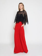 Load image into Gallery viewer, See-Through Round Lace Top
