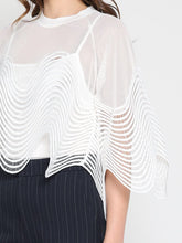 Load image into Gallery viewer, See-Through Round Lace Top
