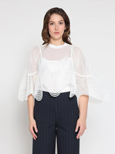 Load image into Gallery viewer, See-Through Round Lace Top
