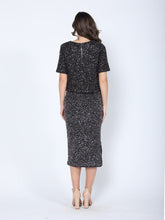 Load image into Gallery viewer, Sequined Cropped Short Sleeve Top
