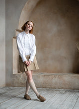 Load image into Gallery viewer, Settima Ruffled White Organic Cotton Shirt
