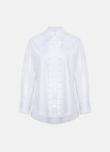 Load image into Gallery viewer, Settima Ruffled White Organic Cotton Shirt
