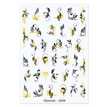 Load image into Gallery viewer, Sexy Lady Shaped 3D Nail Stickers Character Face Image Leaves Flower Decals Slider Black White Nail Art Decoration Manicure Decoration Nail Art Supplies 3D Self-Adhesive Nail Decals Designer Nail Stickers for Acrylic Nails
