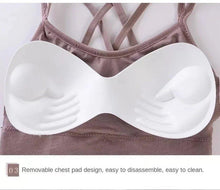 Load image into Gallery viewer, Sexy Women Tops Back Cross Strap Tank Top Push Up Running Sports Bra Breathable Soft Fitness Beauty Solid Color Yoga Bra
