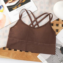 Load image into Gallery viewer, Sexy Women Tops Back Cross Strap Tank Top Push Up Running Sports Bra Breathable Soft Fitness Beauty Solid Color Yoga Bra
