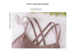 Load image into Gallery viewer, Sexy Women Tops Back Cross Strap Tank Top Push Up Running Sports Bra Breathable Soft Fitness Beauty Solid Color Yoga Bra
