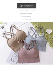 Load image into Gallery viewer, Sexy Women Tops Back Cross Strap Tank Top Push Up Running Sports Bra Breathable Soft Fitness Beauty Solid Color Yoga Bra
