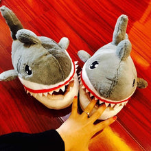 Load image into Gallery viewer, Shark Funny Shoes Girls  Indoor Slippers Home Shoes Fashion Plush Warm Slippers Women Winter Cute Shark Cozy Women Slippers With Funny Face Memory Foam Non-Slip Rubber Sole Soft Slip On Home Shoes

