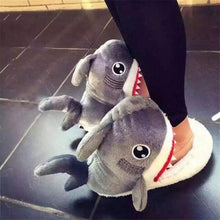 Load image into Gallery viewer, Shark Funny Shoes Girls  Indoor Slippers Home Shoes Fashion Plush Warm Slippers Women Winter Cute Shark Cozy Women Slippers With Funny Face Memory Foam Non-Slip Rubber Sole Soft Slip On Home Shoes
