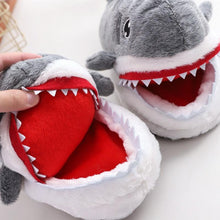 Load image into Gallery viewer, Shark Funny Shoes Girls  Indoor Slippers Home Shoes Fashion Plush Warm Slippers Women Winter Cute Shark Cozy Women Slippers With Funny Face Memory Foam Non-Slip Rubber Sole Soft Slip On Home Shoes
