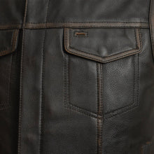 Load image into Gallery viewer, Sharp Shooter Men's Motorcycle Leather Vest
