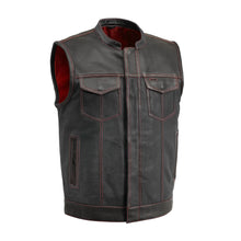Load image into Gallery viewer, Sharp Shooter Perforated Men's Motorcycle Leather Vest
