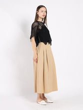 Load image into Gallery viewer, Sheer Crew Neck Mesh Crop Top with Side Zipper
