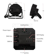 Load image into Gallery viewer, SHEHDS HOT LED Flat Par 7X18W/7X12W RGBWA+UV/RGBW Light Family Birthday Party Theater Wedding Christmas Lights
