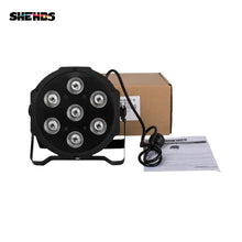 Load image into Gallery viewer, SHEHDS HOT LED Flat Par 7X18W/7X12W RGBWA+UV/RGBW Light Family Birthday Party Theater Wedding Christmas Lights
