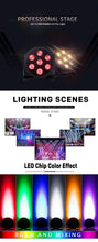 Load image into Gallery viewer, SHEHDS HOT LED Flat Par 7X18W/7X12W RGBWA+UV/RGBW Light Family Birthday Party Theater Wedding Christmas Lights
