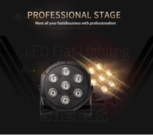 Load image into Gallery viewer, SHEHDS HOT LED Flat Par 7X18W/7X12W RGBWA+UV/RGBW Light Family Birthday Party Theater Wedding Christmas Lights
