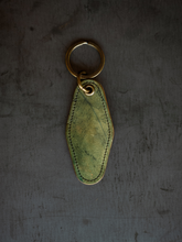 Load image into Gallery viewer, Motel Key Ring - Reverse Black Horween Shell Cordovan
