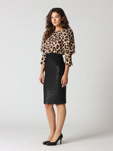 Load image into Gallery viewer, Shimmer Contrast Pencil Midi Skirt
