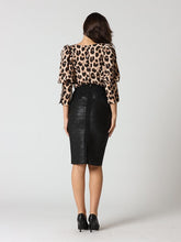 Load image into Gallery viewer, Shimmer Contrast Pencil Midi Skirt
