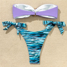 Load image into Gallery viewer, Shiny Rhinestone Strapless Bikini Female Women 2PCS Shiny Diamond Bikini Set Bra Swimsuit  Bathing Suit Swimsuit Women Swimwear Two-pieces Luxury Bikini Set Bather Bathing Suit Swimwear
