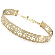 Load image into Gallery viewer, Shiny Women Metal Belt Luxurious Gold Dress Chain Belts Elegant Polished Adjustable Metal Mirror Waist Belt
