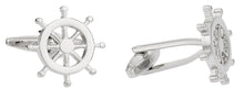 Load image into Gallery viewer, Ships Wheel Cufflinks
