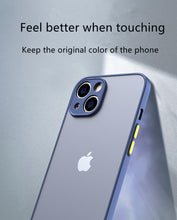 Load image into Gallery viewer, Shockproof Armor Case For iPhone 14 13 12 11Pro Max XR XS X Black Men Luxury Silicone Bumper Clear Hard Cover Silicone Armor Bumper Clear Hard Cover
