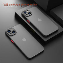 Load image into Gallery viewer, Shockproof Armor Case For iPhone 14 13 12 11Pro Max XR XS X Black Men Luxury Silicone Bumper Clear Hard Cover Silicone Armor Bumper Clear Hard Cover
