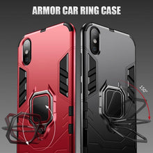 Load image into Gallery viewer, Shockproof Armor Case For iPhone XR iPhone X Xs Xs Max Stand Holder Ring Phone Cover for iPhone 6 6S 6PLUS 7 8 plus  Slim Durable Soft Anti-Scratch 360 Degree Rotating Ring Holder Kickstand Protective With Magnetic Case
