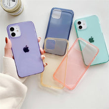 Load image into Gallery viewer, Shockproof Bumper Cover Anti-Scratch Protective Slim Thin Phone Case for iPhone Candy Color Transparent Silicone Phone Case For iPhone 14 12 13 Mini 14 Pro Max Clear Soft Cover
